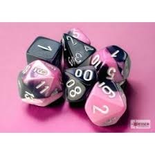 7ct Mini-Polyhedral Gemini - Black-Pink/White - CHX20630